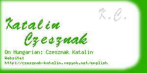 katalin czesznak business card